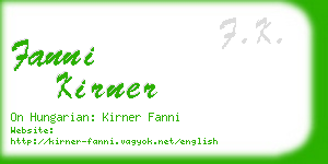 fanni kirner business card